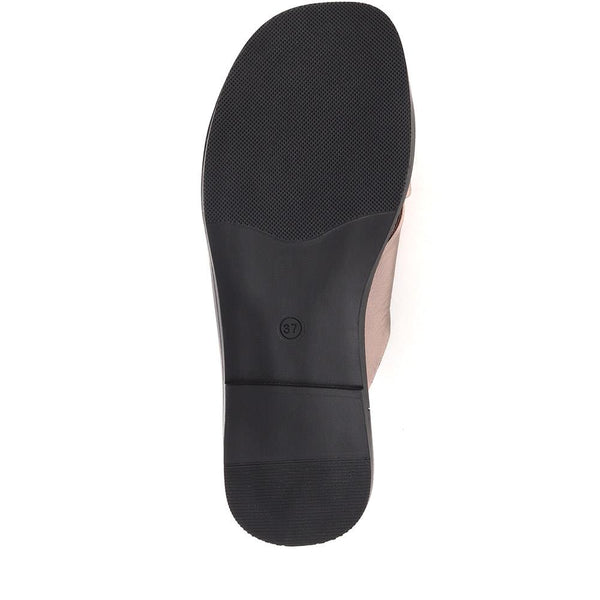 Jones Bootmaker Outlet Hazelle Flat Mule Sandals - Pewter