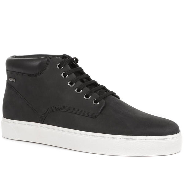 jones bootmaker Outlet Hendon High-Top Leather Trainers - Dark Grey