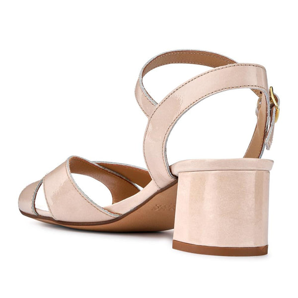 Jones Bootmaker Outlet Hesper Leather High Heels - Cream Patent