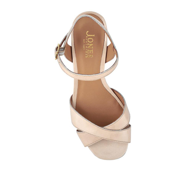 Jones Bootmaker Outlet Hesper Leather High Heels - Cream Patent