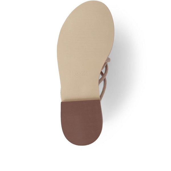 Jones Bootmaker Outlet Hira Jewelled Leather Sandals - Tan