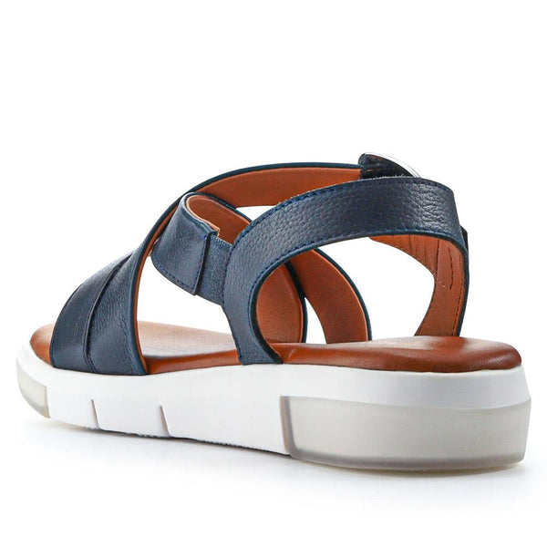 Jones Bootmaker Outlet Ilaria Casual Leather Sandals - Navy