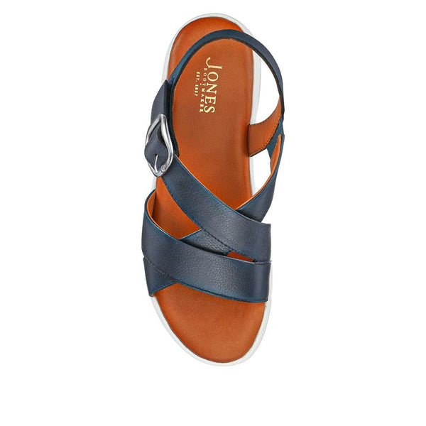Jones Bootmaker Outlet Ilaria Casual Leather Sandals - Navy