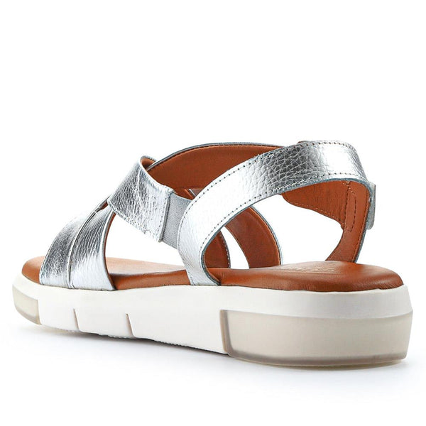 Jones Bootmaker Outlet Ilaria Casual Leather Sandals - Silver