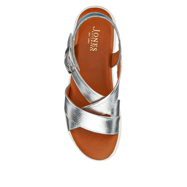 Jones Bootmaker Outlet Ilaria Casual Leather Sandals - Silver
