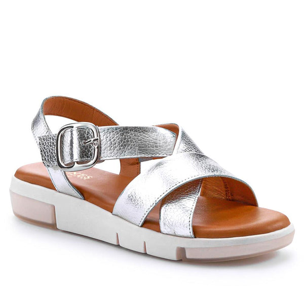 jones bootmaker Outlet Ilaria Casual Leather Sandals - Silver