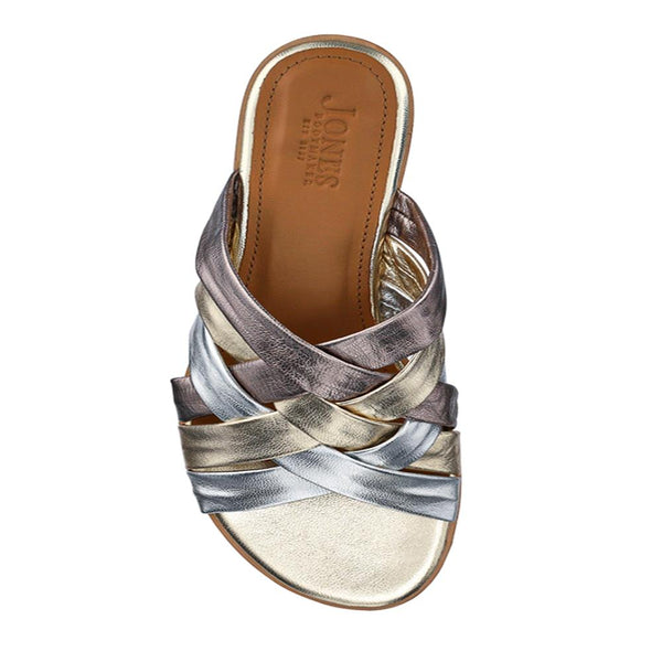 Jones Bootmaker Outlet Imalda Smart Leather Mules - Metallic