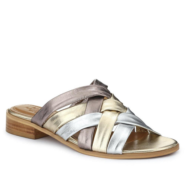 jones bootmaker Outlet Imalda Smart Leather Mules - Metallic