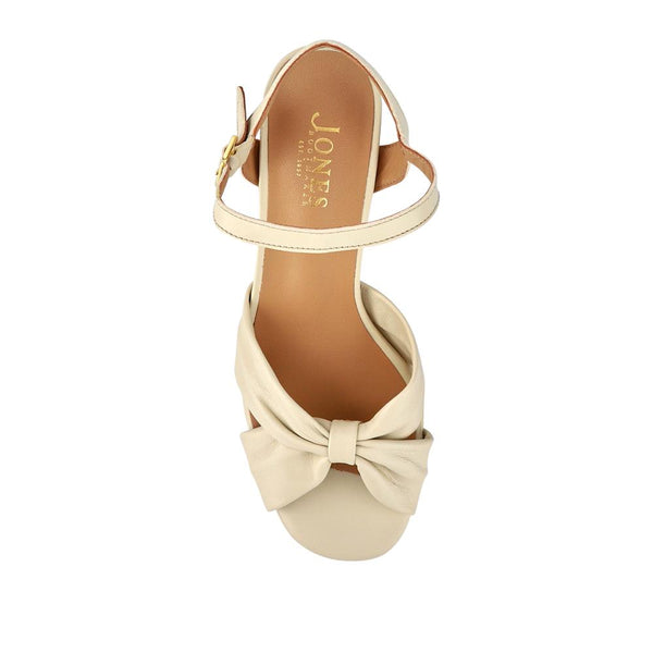 Jones Bootmaker Outlet Imani Leather High Heel Shoes - Cream