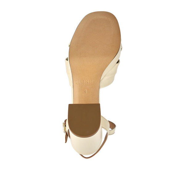Jones Bootmaker Outlet Imani Leather High Heel Shoes - Cream