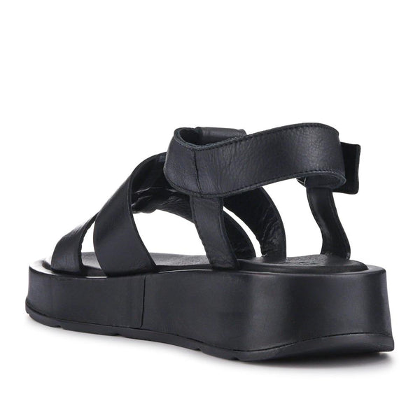 Jones Bootmaker Outlet Imilia Leather Platform Sandals - Black