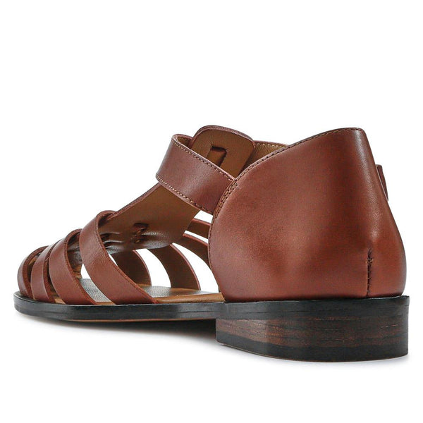 Jones Bootmaker Outlet Inga Leather Casual Sandals - Tan