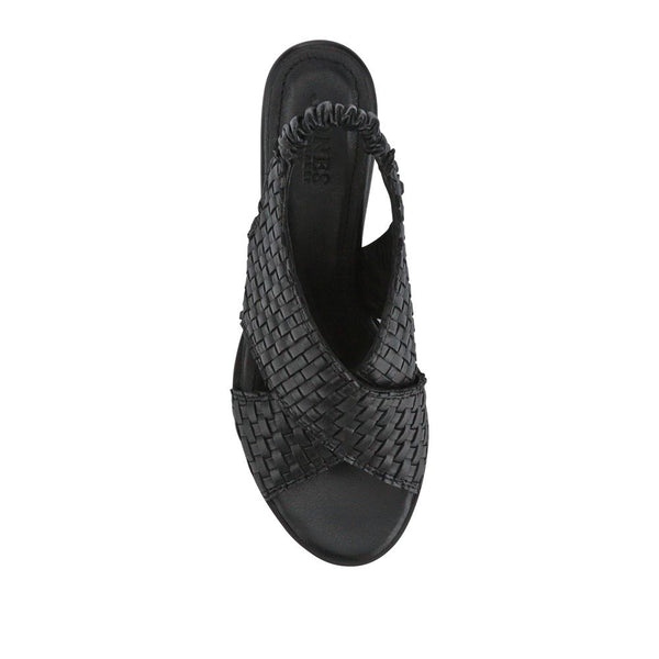 Jones Bootmaker Outlet Jaguar Leather Block-Heeled Sandals - Black