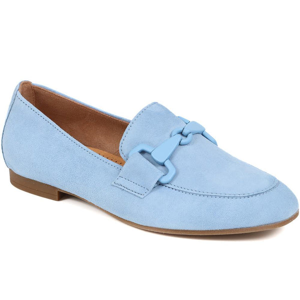 jones bootmaker Outlet Jangle Gabor Suede Buckle Loafers - Powder Blue