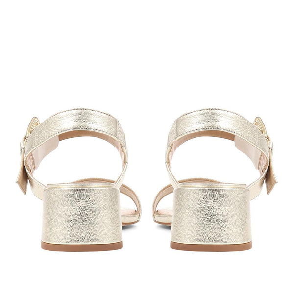 Jones Bootmaker Outlet Kassidy Single Strap Heels - Gold