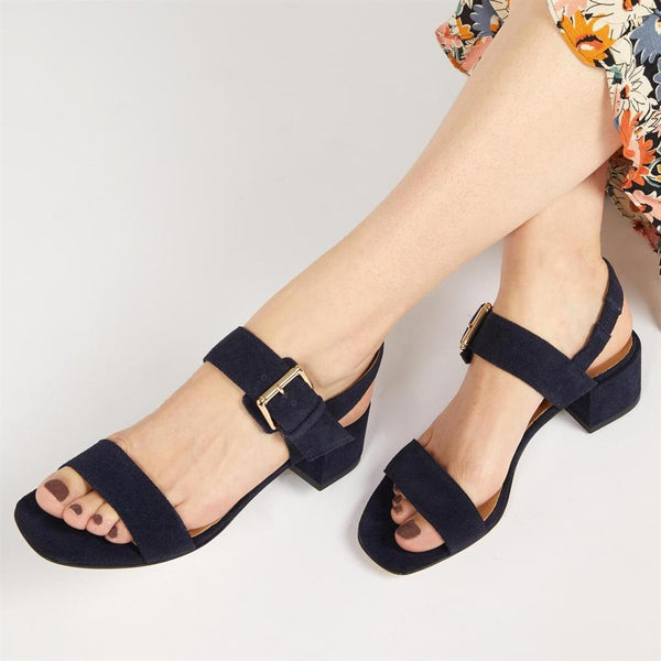 Jones Bootmaker Outlet Kassidy Single Strap Heels - Navy