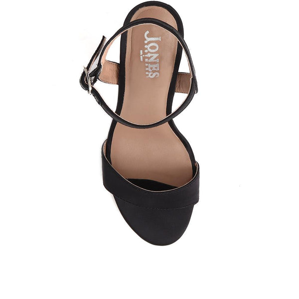 Jones Bootmaker Outlet KINSLEY Leather Stiletto Heels - Black