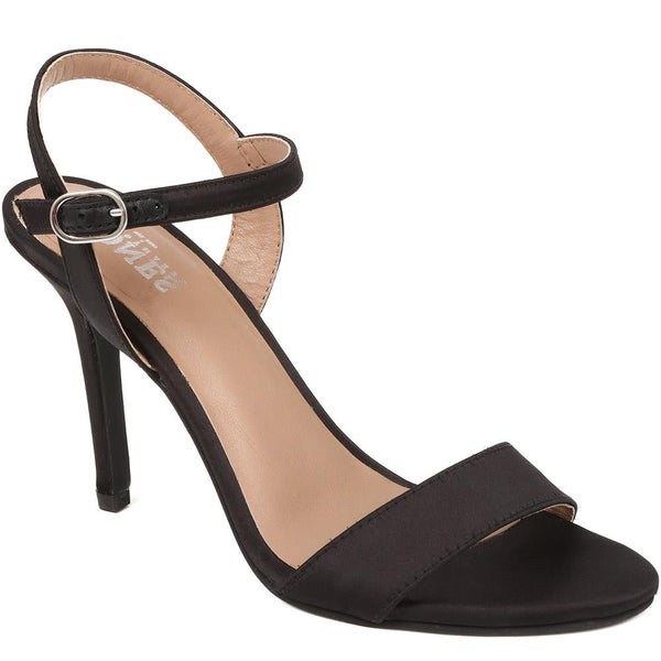 jones bootmaker Outlet KINSLEY Leather Stiletto Heels - Black