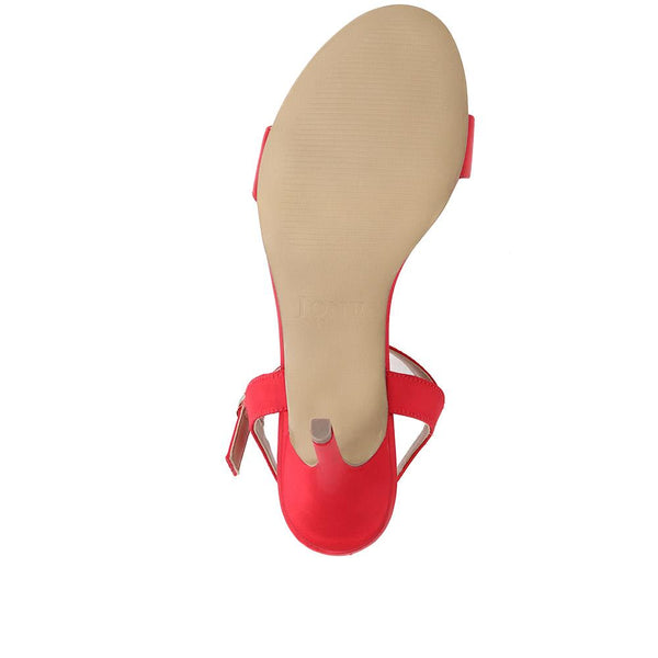 Jones Bootmaker Outlet KINSLEY Leather Stiletto Heels - Red