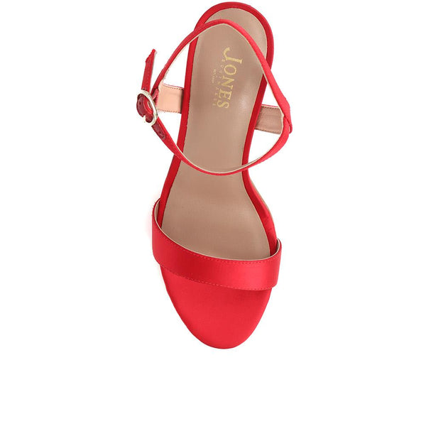 Jones Bootmaker Outlet KINSLEY Leather Stiletto Heels - Red