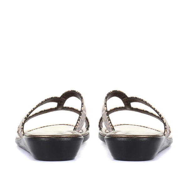 Jones Bootmaker Outlet Klevina Leather Sandals - Leopard