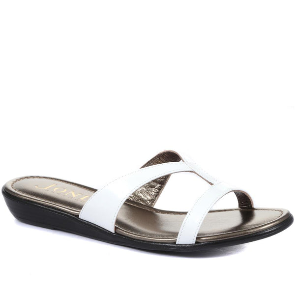 jones bootmaker Outlet Klevina Leather Sandals - White Patent