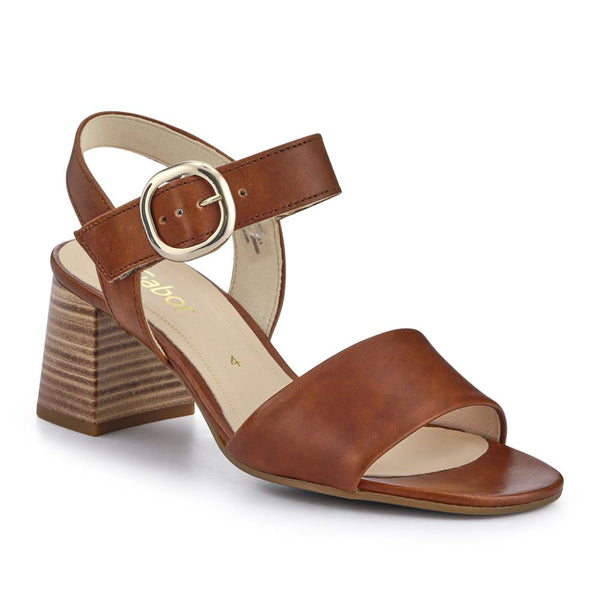 jones bootmaker Outlet Kruger Smart Leather Block-Heeled Sandals - Camel