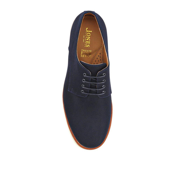 Jones Bootmaker Outlet Laird Wide-Fit Lace-Ups - Navy
