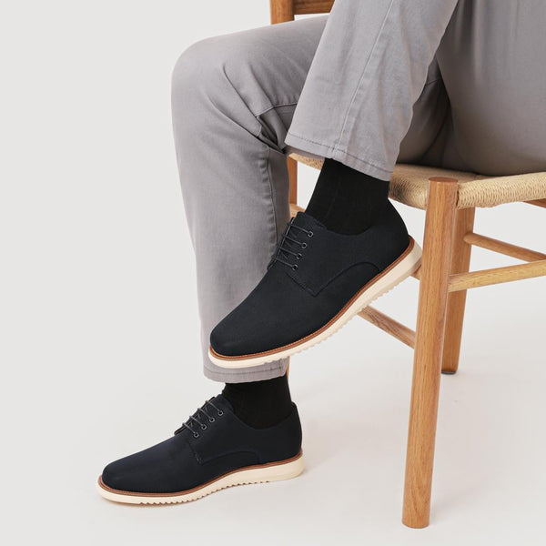 Jones Bootmaker Outlet Laird Wide-Fit Lace-Ups - Navy