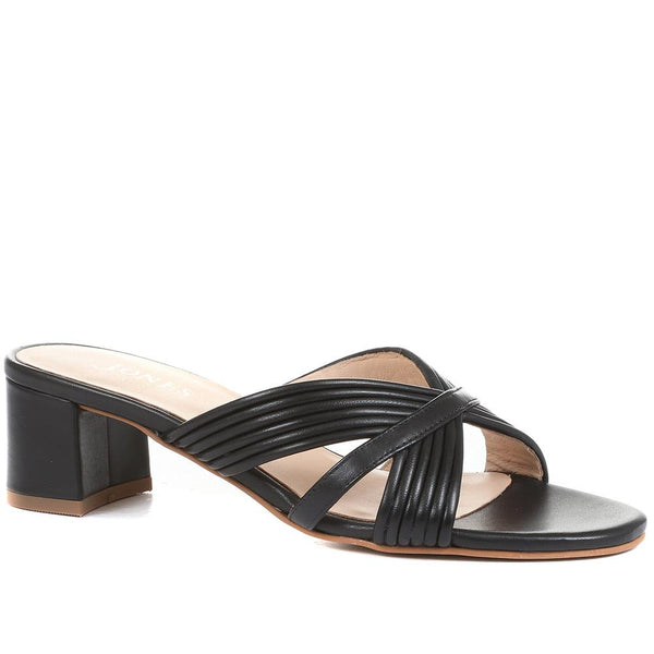 jones bootmaker Outlet Larinda Block Heel leather Mules - Black