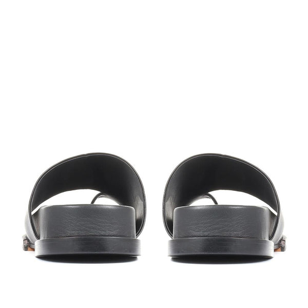 Jones Bootmaker Outlet Lea Leather Toe Post Sandals - Black