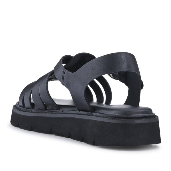 Jones Bootmaker Outlet Leather Buckled Sandals - Black