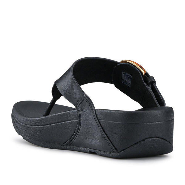 Jones Bootmaker Outlet Leather Buckled Toe-Post Sandals - Black