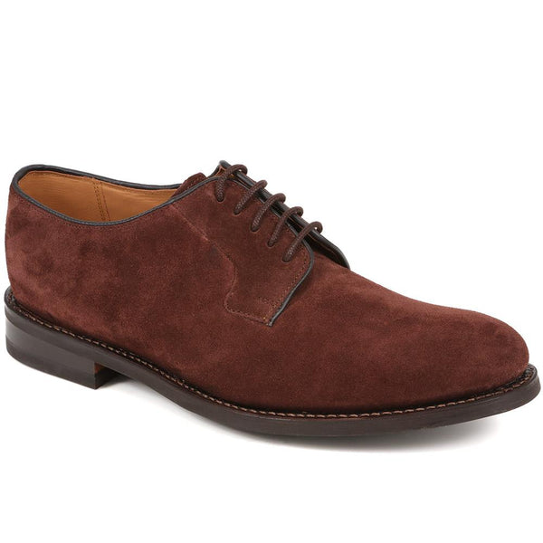 jones bootmaker Outlet Leather Lace-Up Smart Shoes - Dark Brown Suede