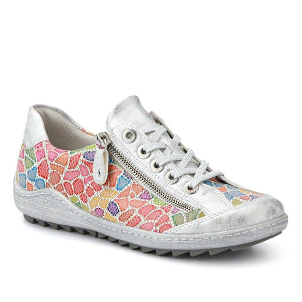jones bootmaker Outlet Leather Lace-Up Trainer - Multi