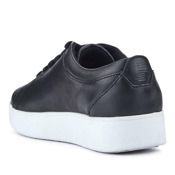 Jones Bootmaker Outlet Leather Lace-Up Trainers - Black
