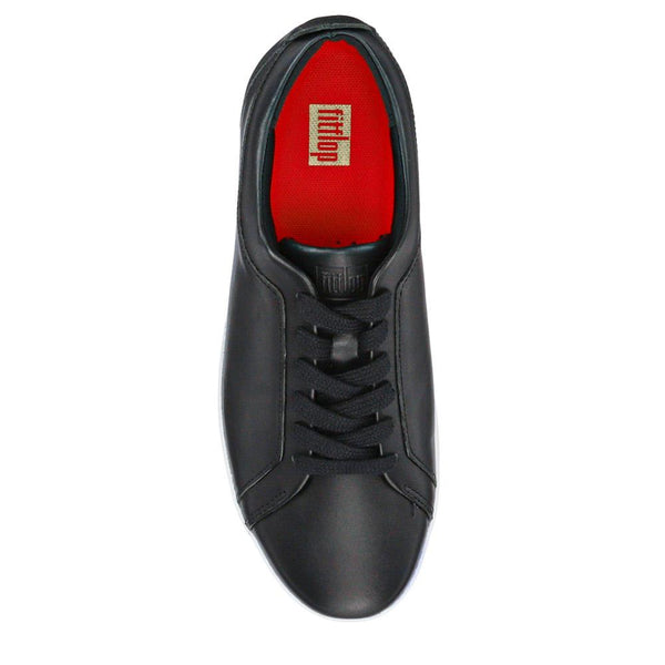 Jones Bootmaker Outlet Leather Lace-Up Trainers - Black