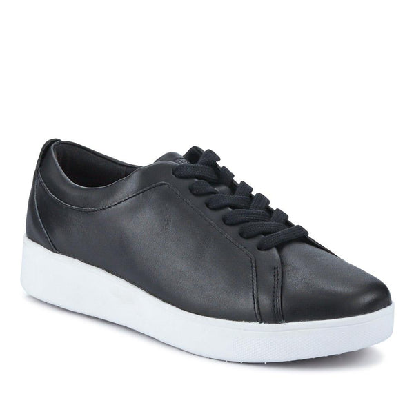 jones bootmaker Outlet Leather Lace-Up Trainers - Black