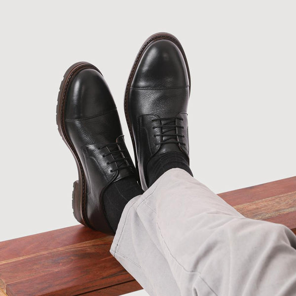 Jones Bootmaker Outlet Ledbury Leather Lace-Up Shoes - Black