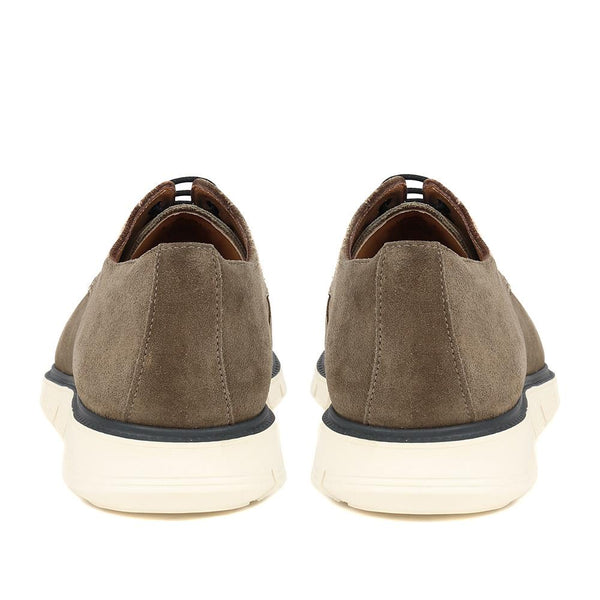 Jones Bootmaker Outlet Lennard Leather Smart Trainers - Grey Suede