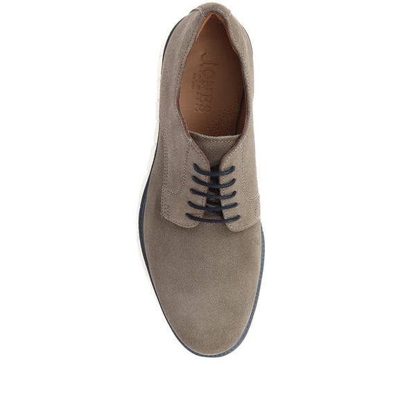 Jones Bootmaker Outlet Lennard Leather Smart Trainers - Grey Suede
