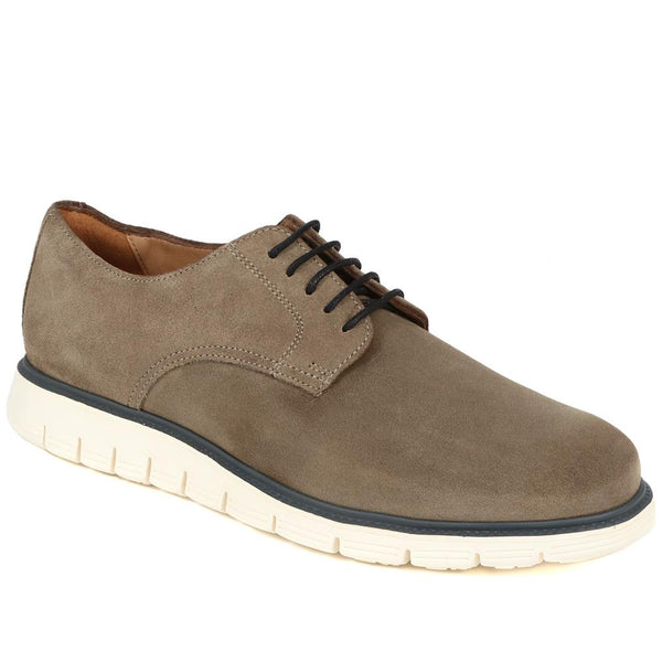 jones bootmaker Outlet Lennard Leather Smart Trainers - Grey Suede