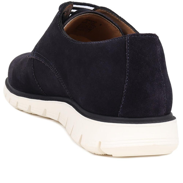 Jones Bootmaker Outlet Lennard Leather Smart Trainers - Navy Suede