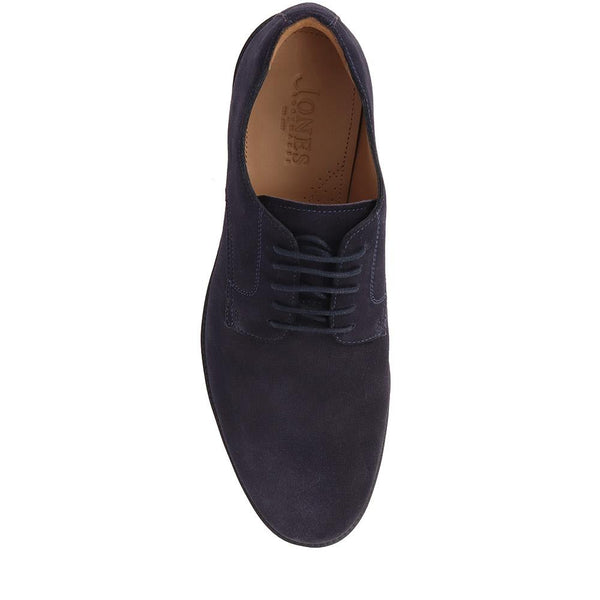 Jones Bootmaker Outlet Lennard Leather Smart Trainers - Navy Suede