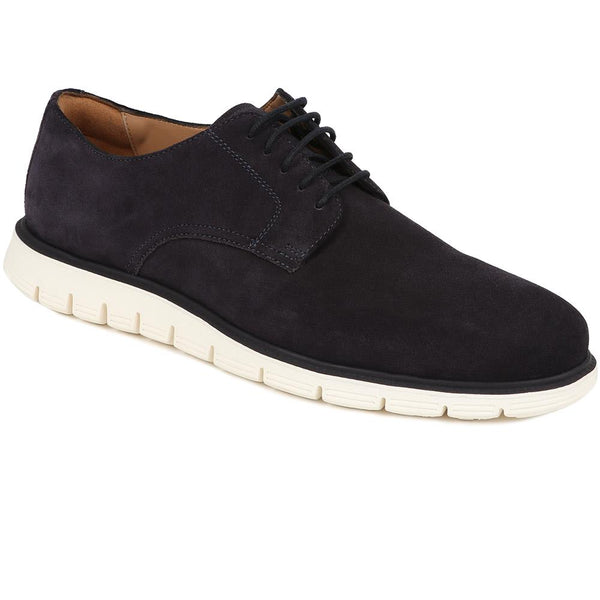 jones bootmaker Outlet Lennard Leather Smart Trainers - Navy Suede