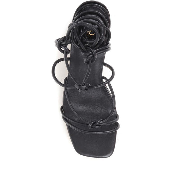 Jones Bootmaker Outlet Liezel Gladiator Roped Heels - Black