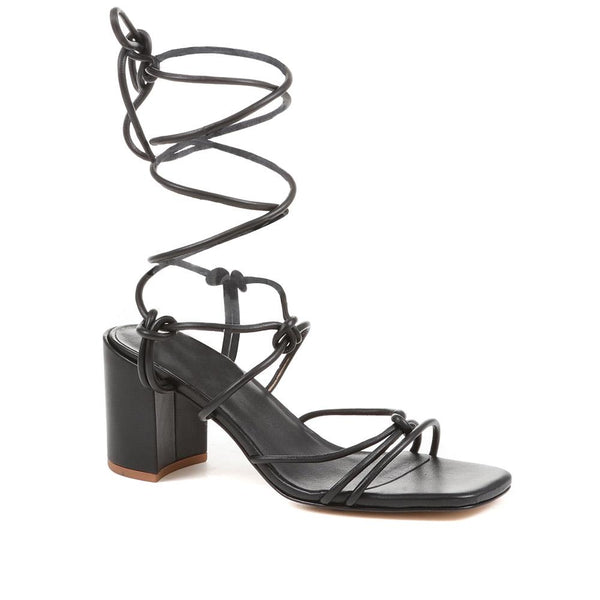 jones bootmaker Outlet Liezel Gladiator Roped Heels - Black