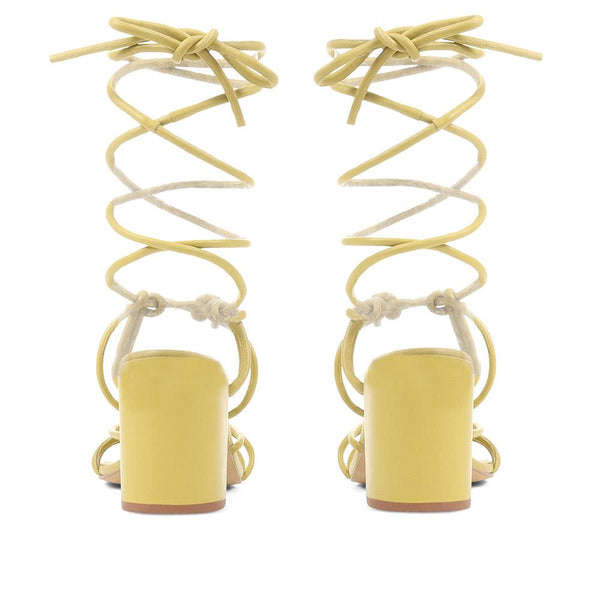 Jones Bootmaker Outlet Liezel Gladiator Roped Heels - Lime