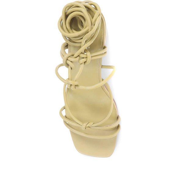 Jones Bootmaker Outlet Liezel Gladiator Roped Heels - Lime