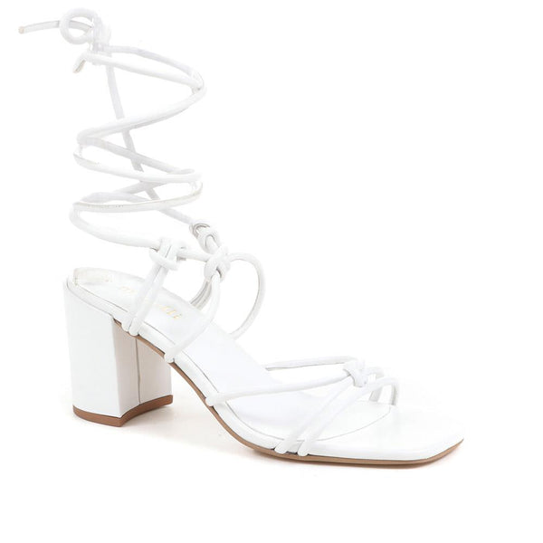 jones bootmaker Outlet Liezel Gladiator Roped Heels - White